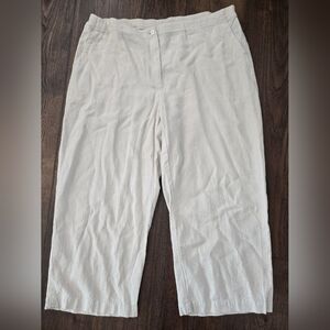 J. Jill Soft Cream Linen Knit Pants New Size XL